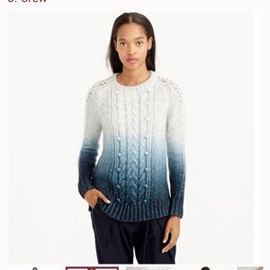 J. Crew Collection dip dye Blue Silk Blend